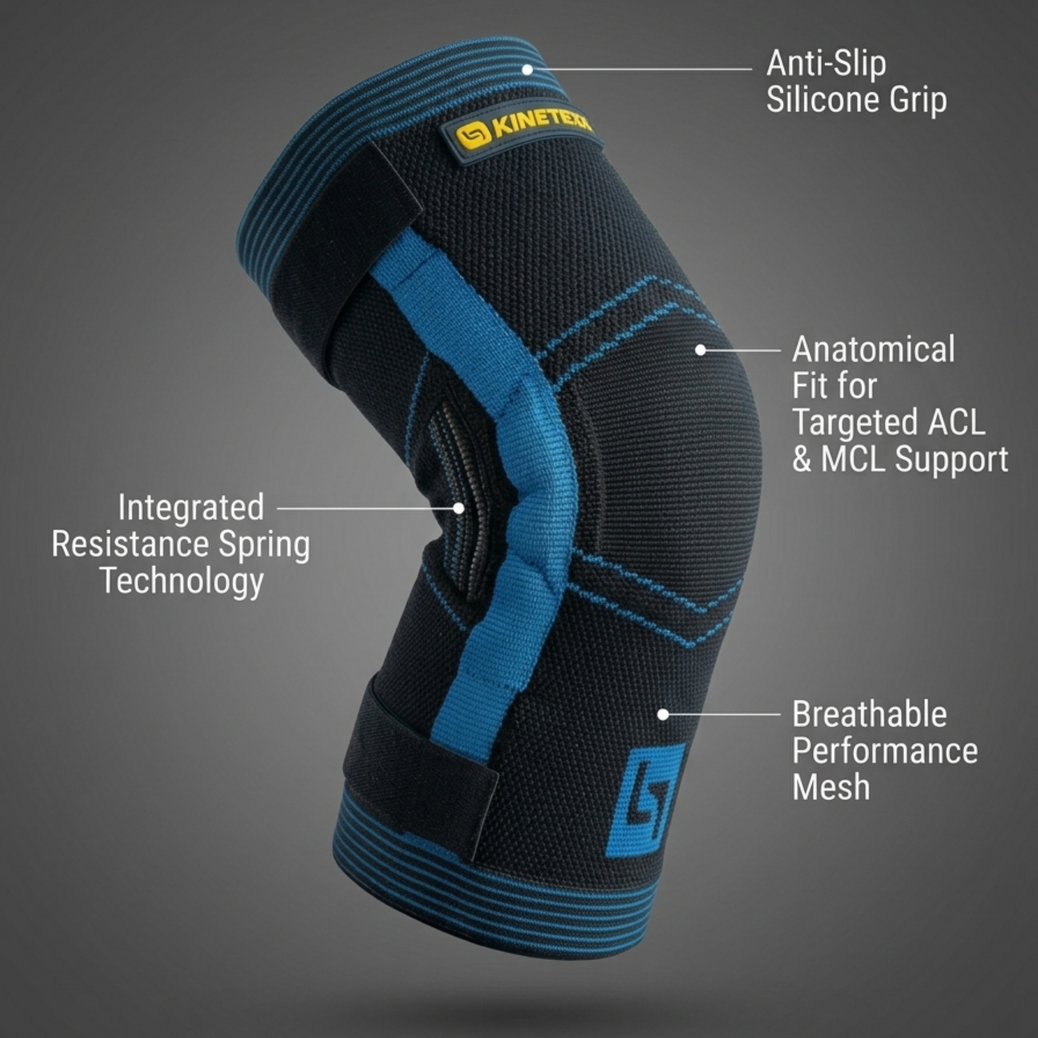 Kinetexx Resistance Knee Support – Muscle Strengthening Knee Brace