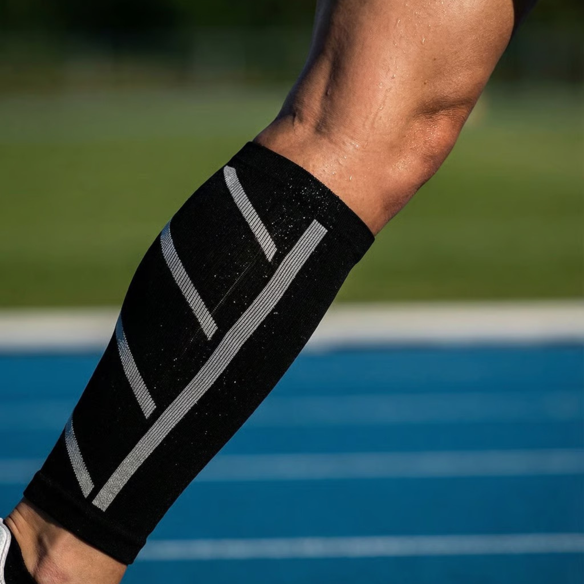 1Pair Compression Calf Sleeves - UV Protection, Breathable for Running
