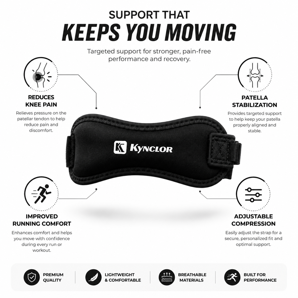 The running base Patella Knee Strap