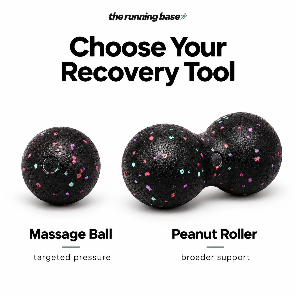 Choose your recovery tool – massage ball or peanut roller