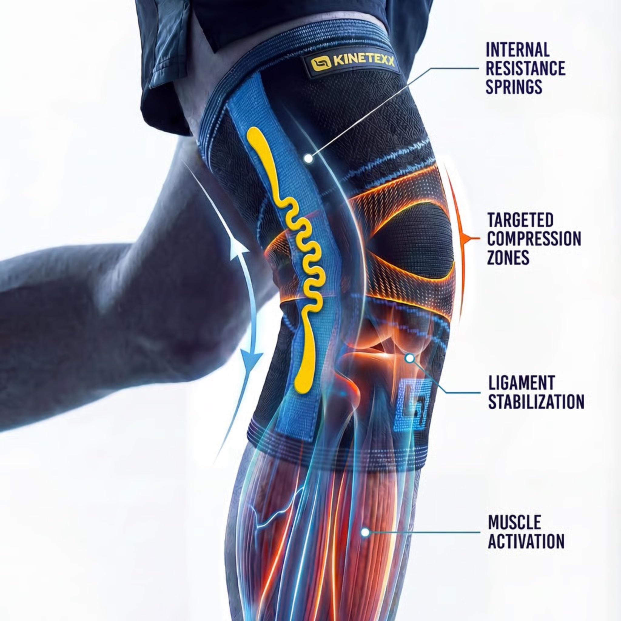 Kinetexx Resistance Knee Support – Muscle Strengthening Knee Brace