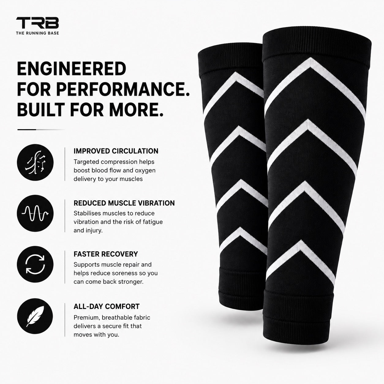 The Running Base Targeted Compression Calf Sleeves