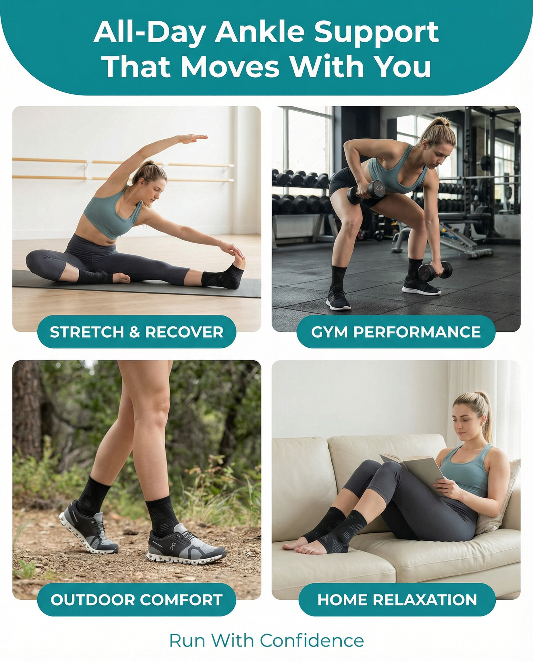 Running Compression Ankle Sleeves – Achilles & Plantar Fasciitis Support