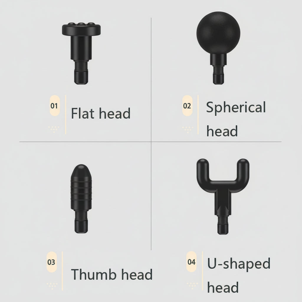 Sports fitness fascia gun 4 kinds of massage head can be changed 6 gear adjustable 6MM deep massage impact mini fascia gun